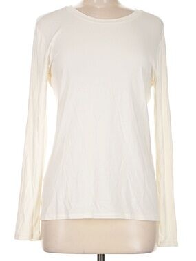 InCashmere Cream Long Sleeve Cashmere Top